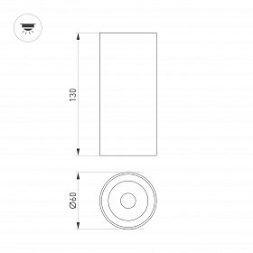 Светильник SP-GABI-SURFACE-R60-12W Day4000 (WH, 36 deg, 230V) (Arlight, IP40 Металл, 5 лет)