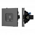 Механизм компьютерной розетки SCT-TENDO-MPC1-SFPL-GR (RJ-45, CAT6) (Arlight, Матовый графитовый)