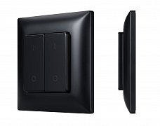 INTELLIGENT ARLIGHT Кнопочная панель SMART-RF-801-22-2G-DIM-SUF Black (3V, 2.4G) (IARL, IP20 Пластик, 5 лет)