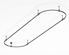 Основание ART-APRIORI-OVAL-ROD-200-3000x1000 (BK) (Arlight, IP20 Металл, 3 года)
