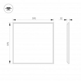 Светильник DL-TITAN-S600x600-40W Day4000-MIX (Белый, 120 deg, 230V, DALI) (Arlight, IP40 Металл, 7 лет)