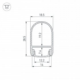 Профиль WARDROBE-1930-2000 ANOD BLACK (Arlight, Алюминий)