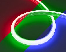 Лента герметичная MOONLIGHT-TOP-G120-16x15mm 24V RGB (12 W/m, IP67, 5m, wire x2) (Arlight, Вывод боковой, 3 года)