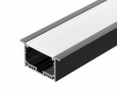Профиль с экраном SL-LINIA62-F-2500 BLACK+OPAL (Arlight, Алюминий)