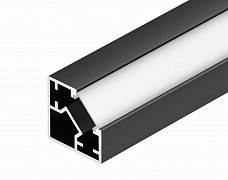 Профиль SL-KUB-DISPLAY-2525-2000 ANOD BLACK (Arlight, Алюминий)