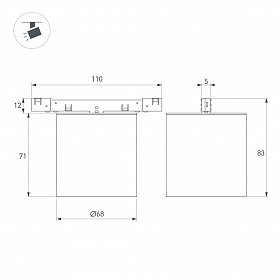 Светильник MAG-MICROCOSM-POINT-R68-7W Day4000 (WH, 36 deg, 24V) (Arlight, IP20 Металл, 5 лет)