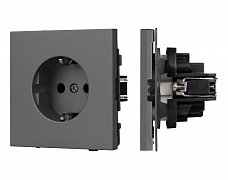Механизм электрической розетки SCT-TENDO-MEU1-SFPL-GR (230V, 16A) (Arlight, Матовый графитовый)