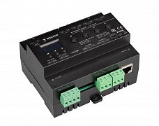 INTELLIGENT ARLIGHT Релейный модуль DALI-SWITCH-708-82-4G-D2-DRO-RDM-DIN Black (230V, 4x10A, DMX512) (IARL, IP20 Пластик, 5 лет)