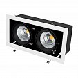 Светильник CL-KARDAN-S375x190-2x25W Warm3000 (WH-BK, 30 deg) (Arlight, IP20 Металл, 3 года)