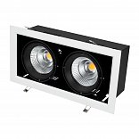 Светильник CL-KARDAN-S375x190-2x25W Warm3000 (WH-BK, 30 deg) (Arlight, IP20 Металл, 3 года)