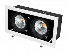 Светильник CL-KARDAN-S375x190-2x25W Warm3000 (WH-BK, 30 deg) (Arlight, IP20 Металл, 3 года)