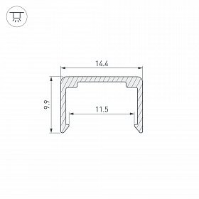 Профиль WPH-FLEX-1212-1000 ANOD (Arlight, Алюминий)
