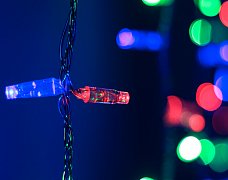 Светодиодная гирлянда ARD-CURTAIN-CLASSIC-2000x2500-CLEAR-405LED RGB (230V, 81W) (Ardecoled, IP65)