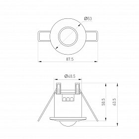 Датчик движения PRIME-PIR-BUILT-R53-200W (230V, 1.7A, MULTI, IP20) (Arlight, IP20 Пластик, 2 года)
