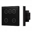 INTELLIGENT ARLIGHT Сенсорная панель SMART-TRIAC-601-11 Черная (230V, 1.5A, TUYA Wi-Fi, 2.4G) (IARL, IP20 Пластик, 5 лет)