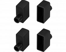 Заглушка WPH-FLEX-0616-SIDE BLACK с отверстием (Arlight, Силикон)