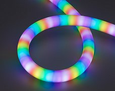 Лента герметичная SPI MOONLIGHT-BLACK-SIDE-G180-D25mm 12V RGB-PX2 (21.6 W/m, IP65, 5m, wire x1) (Arlight, Вывод боковой, 3 года)