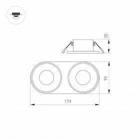 Корпус PLURIO-BASE-BUILT-RS185x85 (BK, 1-2, 200mA) (Arlight, IP20 Металл, 3 года)