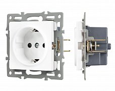 Механизм электрической розетки SCT-MEU1-PL-WH (250V, 16A) (Arlight, -)