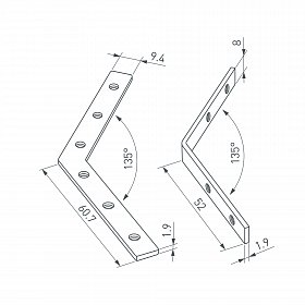 Соединитель профиля LINE-6070-135 Set (Arlight, Металл)