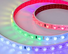 Светодиодная лента герметичная DMX-FLT-PS-S36-23mm 24V RGB-PX6 (20 W/m, IP67, 30deg, 5m) (Arlight, -)