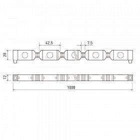 Гибкий прожектор AR-FLB-FLEX-1000-18W-220V Warm 30deg (Arlight, Закрытый)