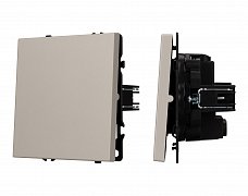 ARL NOBE Выключатель перекрёстный 1 кл софт-тач кашемир SWT-MKX1-SFPL-CA (250V, 10A) (Arlight, -)