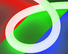 Лента герметичная MOONLIGHT-TOP-G280-D40mm 24V RGB 360deg (14.4 W/m, IP65, 5m, wire x1) (Arlight, Вывод прямой, 3 года)