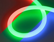 Лента герметичная MOONLIGHT-TOP-G280-D18mm 24V RGB 360deg (13 W/m, IP65, 3838, 5m, wire x1) (Arlight, Вывод прямой, 3 года)