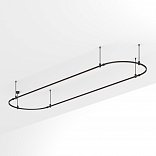 Основание ART-APRIORI-OVAL-ROD-400-4000x1000 (BK) (Arlight, IP20 Металл, 3 года)