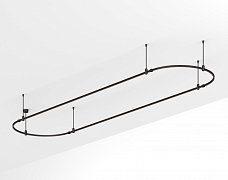 Основание ART-APRIORI-OVAL-ROD-400-4000x1000 (BK) (Arlight, IP20 Металл, 3 года)