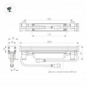 Светодиодный прожектор AR-LINE-1000XS-12W-220V White (Grey, 30 deg) (Arlight, IP65 Металл, 3 года)