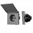 Механизм розетки влагозащищённый SCT-TENDO-MCP-PL-GR (230V, 16A) (Arlight, Графитовый)