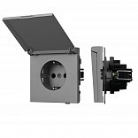 Механизм розетки влагозащищённый SCT-TENDO-MCP-PL-GR (230V, 16A) (Arlight, Графитовый)