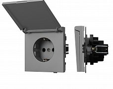 Механизм розетки влагозащищённый SCT-TENDO-MCP-PL-GR (230V, 16A) (Arlight, Графитовый)