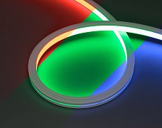 Лента герметичная MOONLIGHT-PRO-TOP-X360-16x16mm 24V RGB (12 W/m, IP67, 10m, wire x2) (Arlight, Вывод боковой, 5 лет)