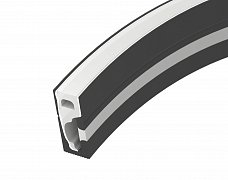 Силиконовый профиль WPH-FLEX-0616-SIDE-S9-5m BLACK (Arlight, Силикон)