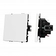 ARL NOBE Выключатель проходной 1 кл софт-тач белый кварц SWT-MKP1-SFPL-WH (250V, 10A) (Arlight, -)