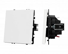 ARL NOBE Выключатель проходной 1 кл софт-тач белый кварц SWT-MKP1-SFPL-WH (250V, 10A) (Arlight, -)