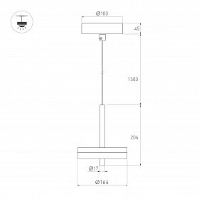 Светильник SP-MENTA-R165-12W Warm2700 (BK, 130 deg, 230V) (Arlight, IP20 Мрамор, 5 лет)