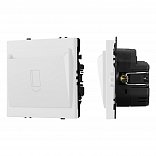 ARL NOBE Выключатель карточный магнитный софт-тач белый кварц SWT-CRD-SFPL-WH (250V, 25A) (Arlight, -)