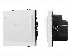 ARL NOBE Выключатель карточный магнитный софт-тач белый кварц SWT-CRD-SFPL-WH (250V, 25A) (Arlight, -)
