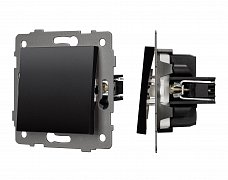 Механизм выключателя одноклавишный перекрёстный SWT-MKX1-PL-BK-V (250V, 10A) (Arlight, -)