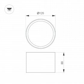 Светильник SP-BISCOTTO-R120-12W Warm3300-MIX (BK-GD, 80 deg, 230V) (Arlight, IP54 Металл, 5 лет)