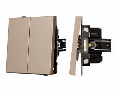 Механизм выключателя управления шторами SWT-TENDO-MKR2-PL-GD (230V, 10A) (Arlight, Песочный)