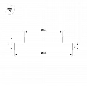 Светильник SP-ESTELY-R350-30W Warm3300-MIX (BK, 80 deg, 230V, TRIAC) (Arlight, IP20 Металл, 5 лет)