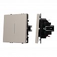 ARL NOBE Выключатель проходной 1 кл подсветка софт-тач кашемир SWT-MKP1-SFPL-L-CA (250V, 10A) (Arlight, -)