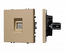 ARL NOBE Розетка телефонная софт-тач золотой песок SCT-MTL1-SFPL-GD (RJ-11, 4C) (Arlight, -)