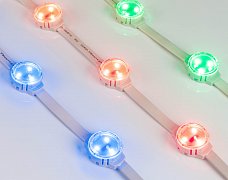 Модуль управляемый SOLEX-DMX-3535-3-12V RGB 120deg (D30x16mm, 0.75W, IP67) (Arlight, Пластик, 3 года)