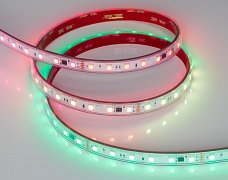 Светодиодная лента герметичная DMX-PS-B60-12mm 24V RGB-PX6 (14 W/m, IP67, 5060, 5m) (Arlight, -)